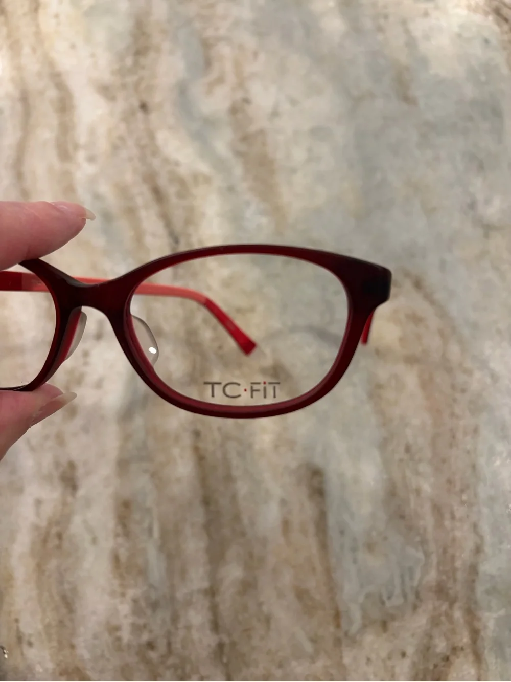 NWT Women's Red Cat-Eye Glasses from TC Fit, model LIMA C2
